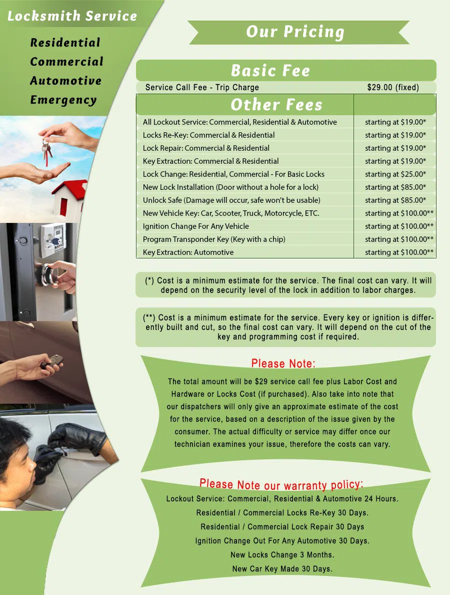 Holmes PA Locksmith Store Holmes, PA 484-257-9553 - price-list-c-22